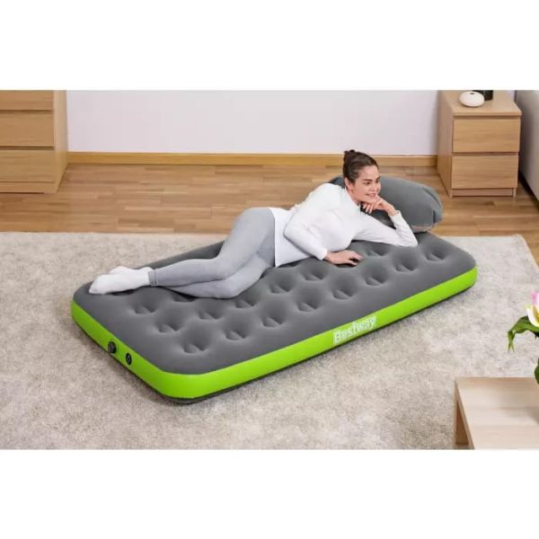 Надувной матрас 99х188х22см "Roll & Relax" с сумкой-насосом, до 150кг, Bestway 67619 BW