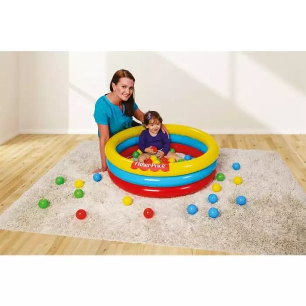 Детский надувной бассейн 91х25см "Fisher Price" с мячами (25шт), от 2 лет, Bestway 93501 BW