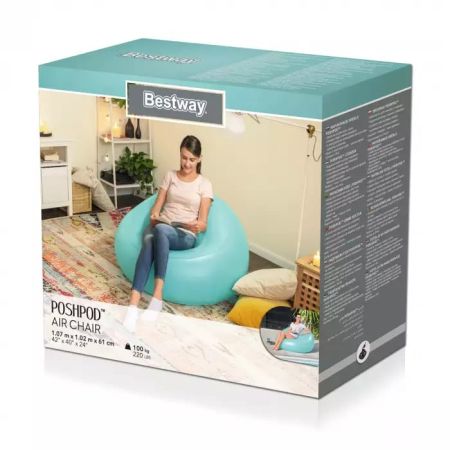 Надувное кресло 102x107x61см "PoshPod", Bestway 75081 BW