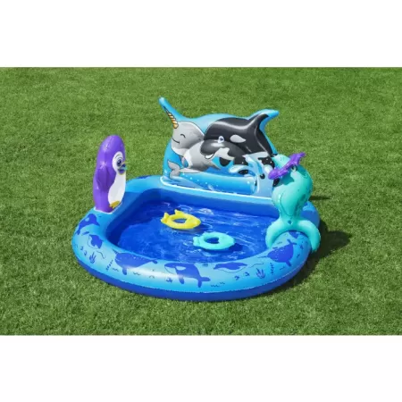 Детский надувной бассейн 134x131x73cм "Polar Pals" с игрушками, 84 л, от 2 лет, Bestway 53156 BW
