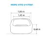 СПА-бассейн 185х185х68см "Vito" 930л, квадратный, аэромассаж, MSpa U-VT062