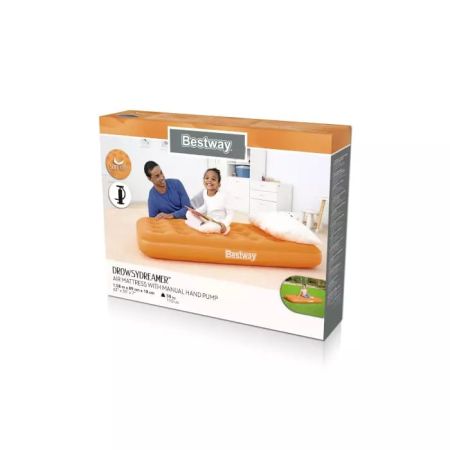 Надувной матрас 89х158х18см с ручным насосом (62002), Bestway 67918 BW
