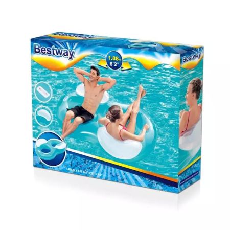 Надувной круг-кресло 188х117см для двоих, до 180кг, Bestway 43009 BW