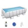 Каркасный бассейн Power Steel 404х201х100см, 6478л, песч.фил.-нас. 2006л/ч, лестница, Bestway 56442 BW