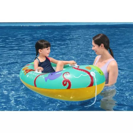 Надувная лодочка 137х89см "Крабики" 3-6 лет, Bestway 34009 BW
