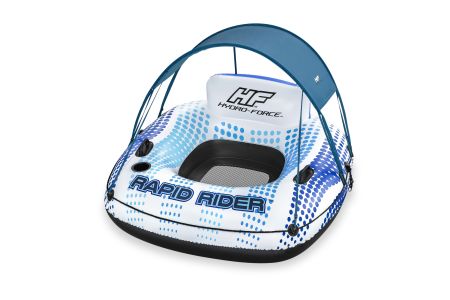 Надувной круг-кресло 137x137см "Rapid Rider" с ручками и подстаканником, навес, до 100 кг, Bestway 43725 BW