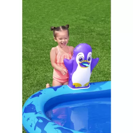 Детский надувной бассейн 134x131x73cм "Polar Pals" с игрушками, 84 л, от 2 лет, Bestway 53156 BW