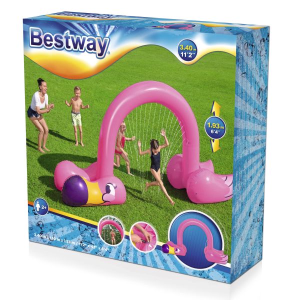 Разбрызгиватель 340х110х193см "Фламинго" от 2 лет, Bestway 52382 BW