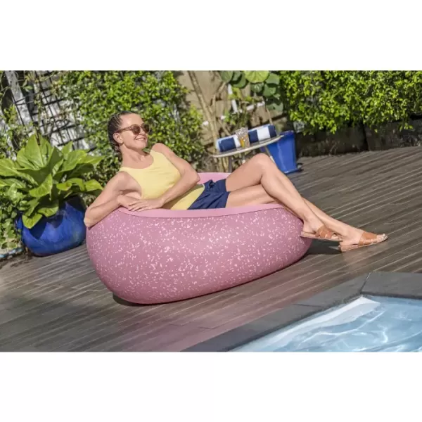 Надувное кресло 112x112x66см "Inflate-A-Chair" розовое, до 100кг, Bestway 75155 BW